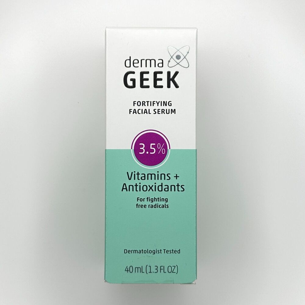 DermaGEEK Fortifying Facial Serum 3.5% Vitamins + Antioxidants 40mL 1.3oz NIB